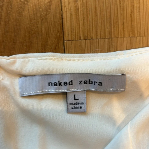 Naked Zebra Jumpsuit Wide Leg White Lace Large - Picture 3 of 9